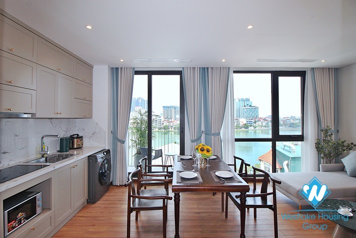 Brand new and high floor 2 beds apartment for rent in Tu Hoa st, Tay Ho